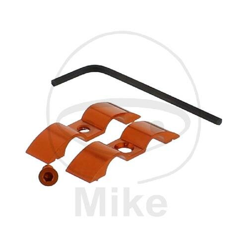Brake hose holder 9 mm 2-fold aluminium orange