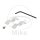 Brake hose holder 9 mm 2-fold aluminium silver