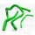 Kühlerschlauch Kühlwasser Schlauch Satz grün für Kawasaki KX-F 450 # 2009-2015