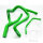 Radiator hose set green for Kawasaki KX-F 450 # 2009-2015