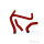 Radiator hose set red for Suzuki RM-Z 250 # 2013-2017