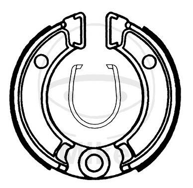 Brake shoes without spring for Honda CRF DR-Z TT-R Z 50 70 F 79-20
