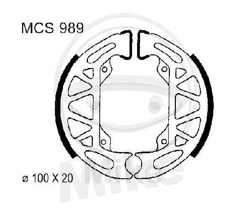 Ganasce freno con molla per Gilera Storm 50 Mash Bibob 50 Piaggio 25 50 80