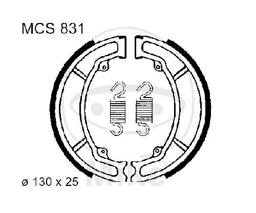 Brake shoes with spring for Honda CN Piaggio Hexagon 250 Helix GT 86-00
