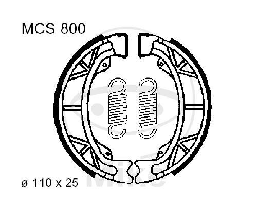 Brake shoes with spring for Aprilia Baotian Beta FlexTech Honda Kymco Peugeot SYM