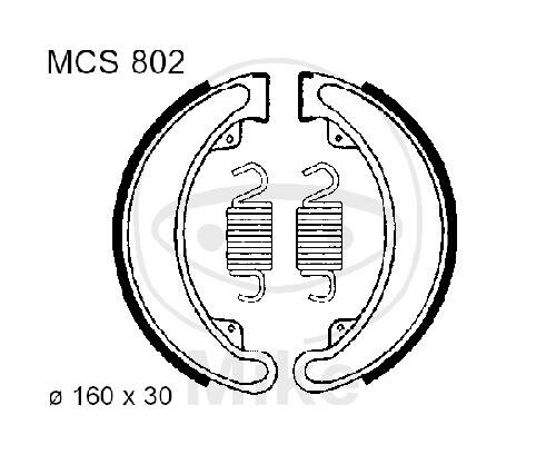 Ganasce freno con molla per Honda CB 250 350 360 400 CJ 250 360 TRX 300