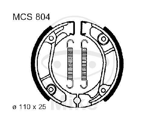 Ganasce freno con molla per Honda CB CRF CR MT XL 125 250 500 Scrambler 70-09