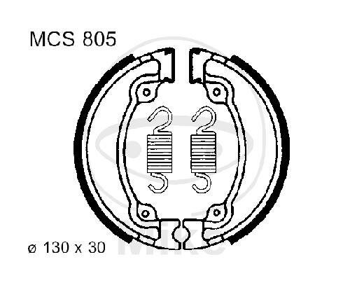 Brake shoes with spring for Honda CA 125 CMX 250 VT 125 XL 250 500 600 XR 500
