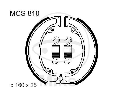 Brake shoes with spring for Honda XL 500 S 80-82