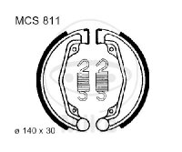 Brake shoes with spring for Honda CB 200 250 CL 250 XL 500