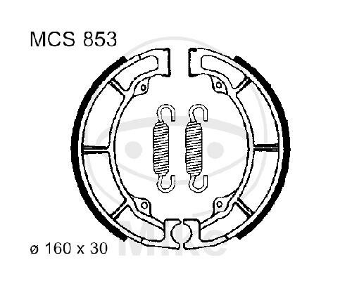 Brake shoes with spring for Kawasaki 220 250 252 300 305 400 440 500 550 650 800