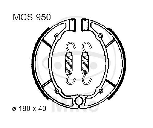 Brake shoes with spring for Yamaha XJ 550 XV 500 750 XZ 550 YX 600