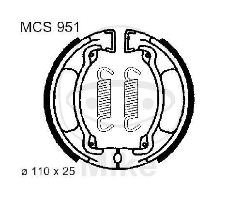 Brake shoes with spring for Yamaha DT LB-2M FS1 SR 50 100 125 250 Chappy 75-85