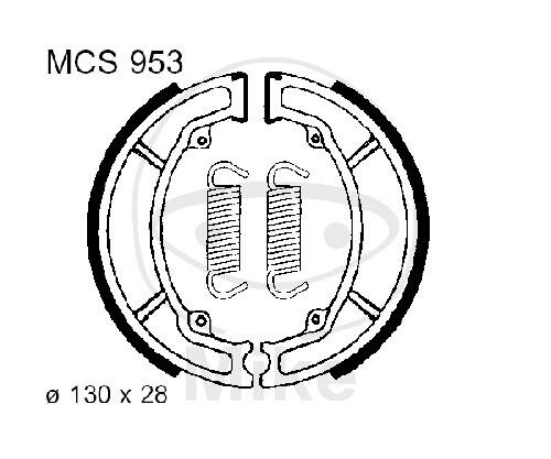 Patins de frein pour Yamaha BL DT RD XT 125 175 250 Beluga 74-92