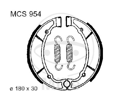 Brake shoes with spring for Yamaha RD 250 RD 350 XS 650 XS 650 SE Special
