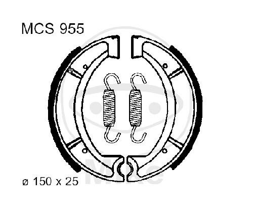 Brake shoes with spring for Yamaha SR XT YZ RD DT 125 200 500 Tenere 76-16