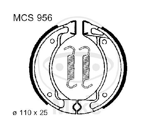 Patins de frein pour Yamaha BW CY DT SR TT 50 80 125 200 83-01