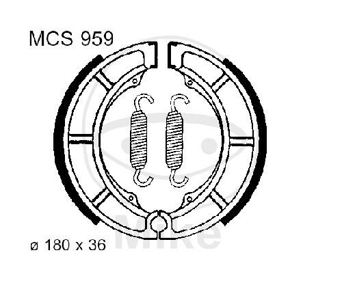 Brake shoes with spring for Sachs 800 805 Suzuki LT-A LT-F 400 VL 800 VS 600 750 800 VZ 800