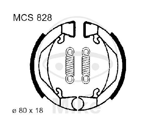 Ganasce freno con molla per Honda PA Kreidler Flory 25 DX MF22C 72-88