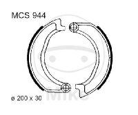 Brake shoes without spring for BMW R 50 60 75 69-76