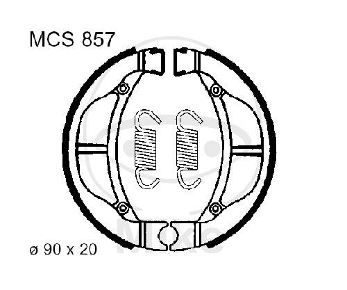 Brake shoes with spring for Kawasaki KLX KX DR-Z 60 80 110 A B C 83-20