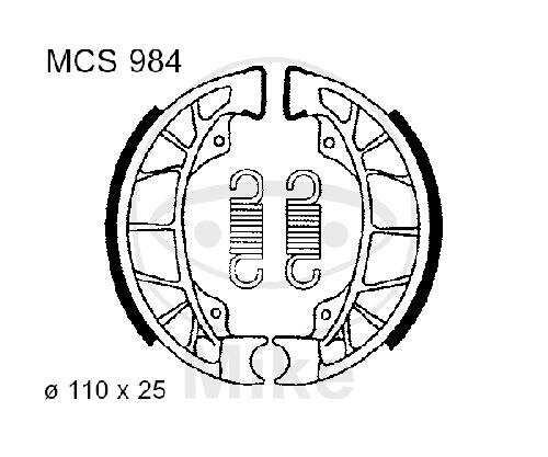 Brake shoes with spring for Aprilia Derbi Gilera Piaggio Vespa
