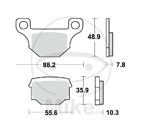 Brake pad for Aprilia Derbi Motorhispania Pegasus Peugeot Rex Rieju TGB
