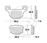 Brake pad for Aprilia Derbi Motorhispania Pegasus Peugeot...