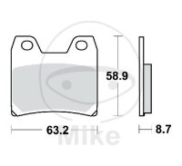 TRW Brake pad set sinter rear MCB725SH