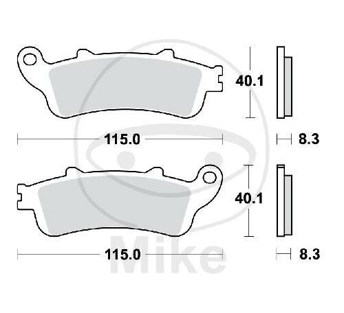 TRW Brake pad set sinter rear MCB705SH