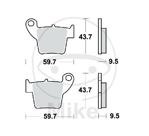 TRW Set di pastiglie freno Sinter SI MCB730SI