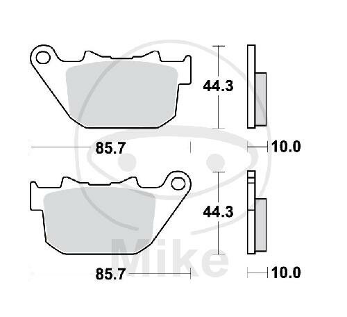 TRW Brake pad set sinter rear MCB754SH
