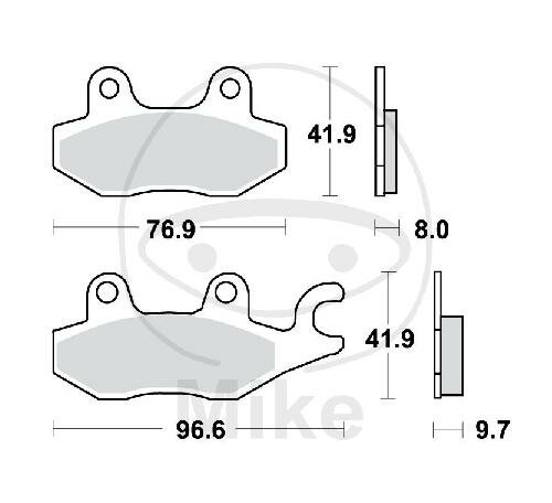 TRW Brake pad set sinter rear MCB604SH