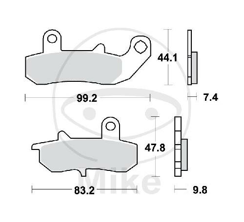 TRW brake pads standard MCB612