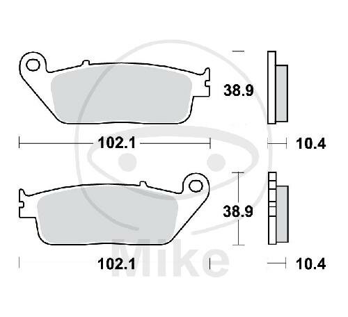 TRW Brake pad set sinter rear MCB631SH