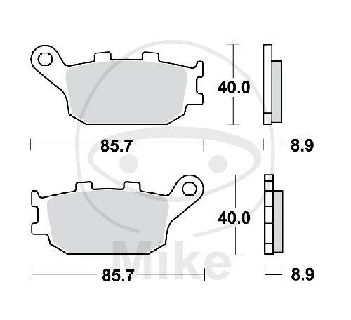 TRW Brake pad set sinter rear MCB634SH