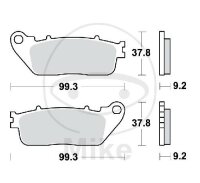 TRW Brake pad set sinter rear MCB817SH