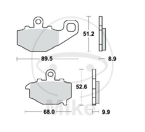 TRW Brake pad set sinter rear MCB662SH