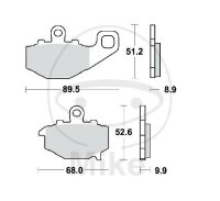 TRW Brake pad set sinter rear MCB662SH