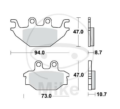 Plaquette de frein pour Adly/Herchee Arctic CAN-AM Kawasaki Kymco SYM TGB Yamaha