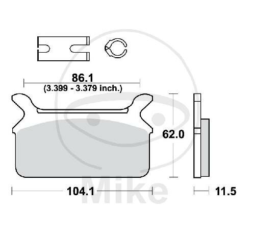 TRW brake pads standard MCB580
