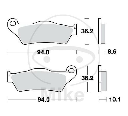 TRW Brake pad set sinter rear MCB707SH
