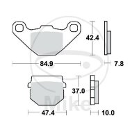 Bremsklotz für Aprilia Gilera Honda Piaggio Simson TGB