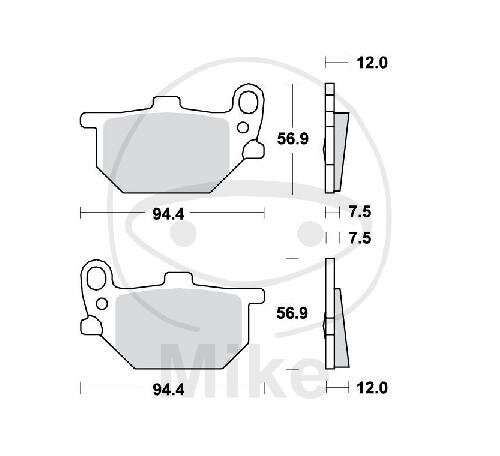 Plaquette de frein pour Yamaha RD 250 400 XS 400 750