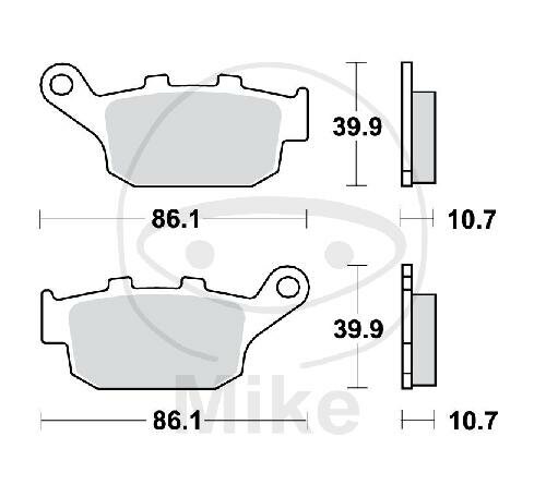 TRW Brake pad set sinter rear MCB585SH