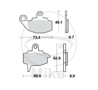 TRW brake pads standard MCB573