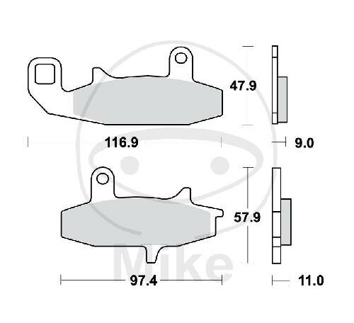 Brake pad set front for Suzuki DR 650 750 800