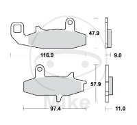 TRW Brake pad set sinter front MCB597SV