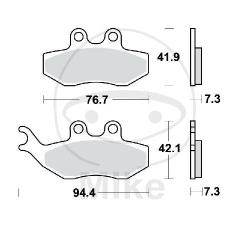 Brake pad for Aprilia Benelli Beta Gilera Peugeot Piaggio Vespa Yamaha