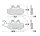 Brake pad for Aprilia Derbi Gilera Peugeot Piaggio Rieju Vespa